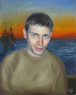 The portrait of the young man