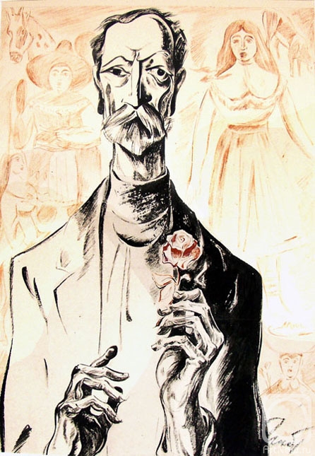 Vrublevski Yuri. Portrait of artist Pirosmani