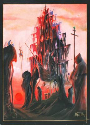 The Flying Dutchman and the Throne of Power at the Crossroads of Worlds (A Dutchman). Barkov Vladimir