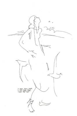 And a line of the seagull make a din, and yachts in the sky look, and clouds above fly. Luchkina Yulia