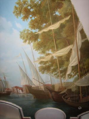 Ships (fragment of the painting "Venice")