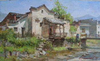 House beside creek in provinces. Galimov Azat