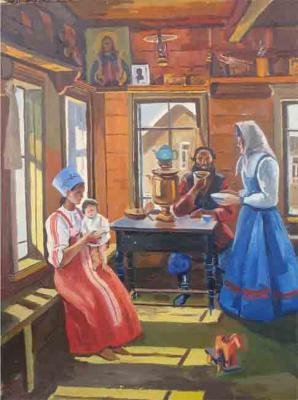 In a Russian hut. Lebedev Denis