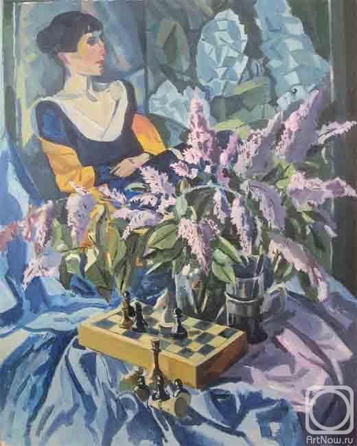 Lebedev Denis. Akhmatova, lilac and chess
