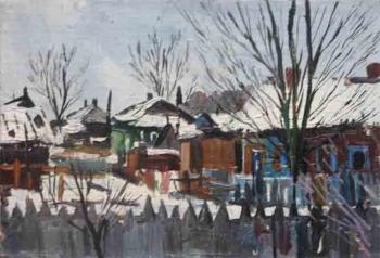 Houses in the village. Lebedev Denis