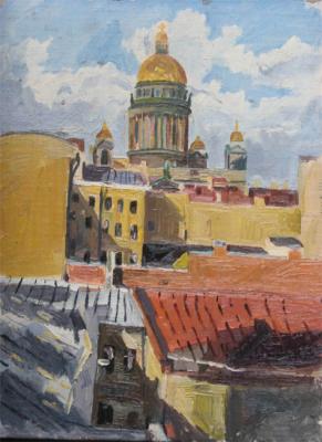 View of St. Isaac's Cathedral from the roof. Lebedev Denis