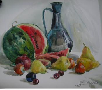 Study with watermelon. Mustafina-Khazieva Lilia