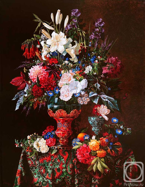 Golovin Alexey. Still-life with a red vase