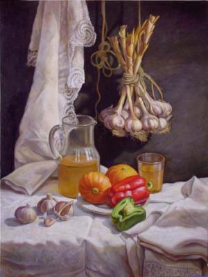 Still life with garlic