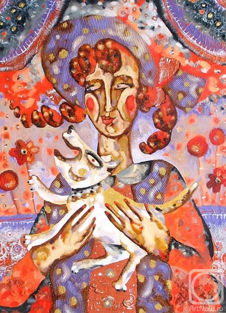 Kochurova Irina. Girl and puppy