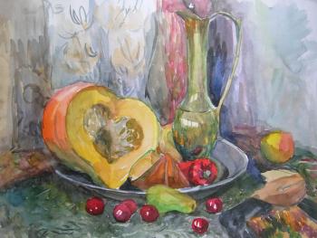 Still life sketch with pumpkin. Mustafina-Khazieva Lilia