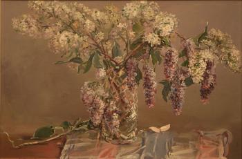 Lilac with butterfly. Lunev Valeriy