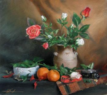 Still life with roses. Elokhin Pavel