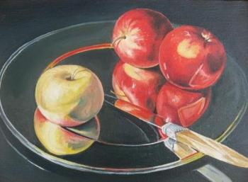 Apples on a plate. Chernyshev Andrei