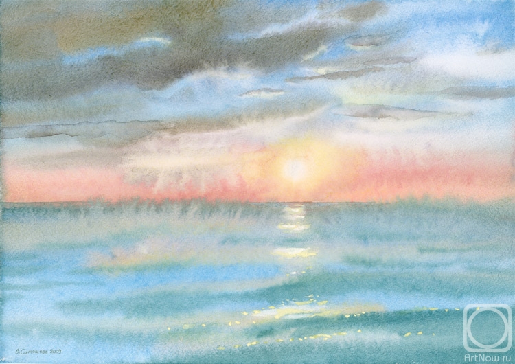 Simashova Olga. Sunset on the sea