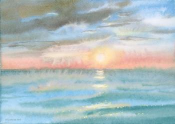 Sunset on the sea. Simashova Olga
