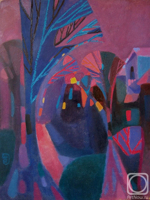 Shipilova Elena. A night with a pink sky