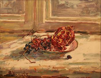 A pomegranate with grapes. Lunev Valeriy