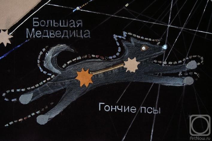 Lutokhina Ekaterina. Map of constellations of small children. The project design of walls in children's entertainment center of the Cosmos" (fragment)