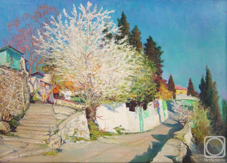Petrov Vladimir.  Spring in Gurzuf  Chekhov's street