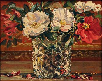 A dogrose in a vase. Lunev Valeriy