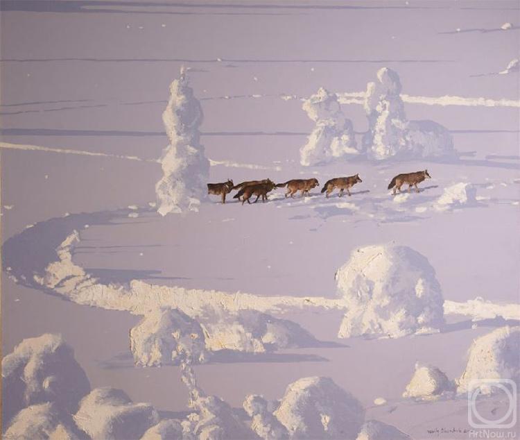 Shevchuk Vasiliy. Wolfs in snow silence