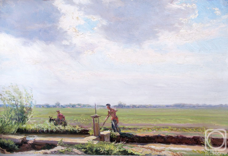 Petrov Vladimir. "Landscape with irrigator"