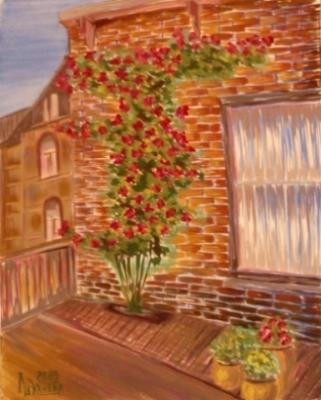 The Rose Bush Twining Round the Wall (Round Window). Lukaneva Larissa