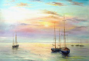 Sunset on the sea. Grokhotova Svetlana