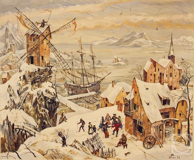 Alanne Kirill. A work based on Pieter Bruegel. Winter Holiday