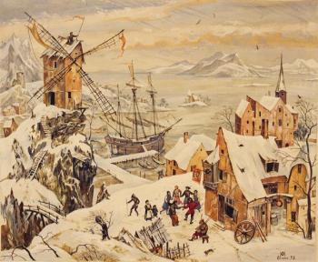 A work based on Pieter Bruegel. Winter Holiday