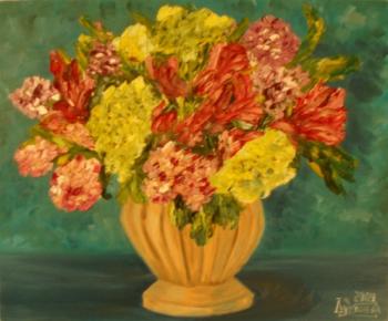 Stillife with Hydrangea and Tulips
