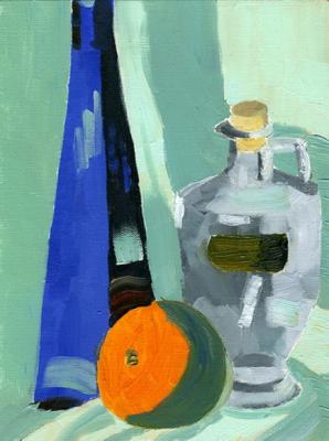 Still life with orange (Household Objects). Sorokina Lelia