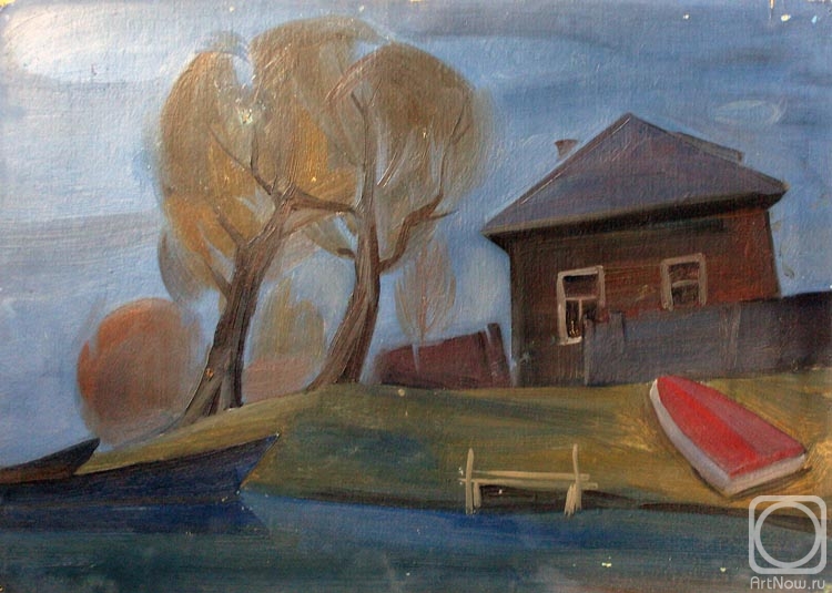 Petrov Valery. Boat on the shore