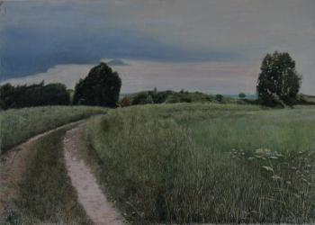 Meadow at the Pakhra River. Summer. Road. Filiykov Alexander