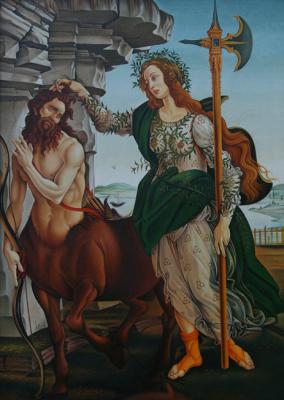 Copy of Sandro Botticelli Pallada and Centaur (1482). Epifanov Pavel