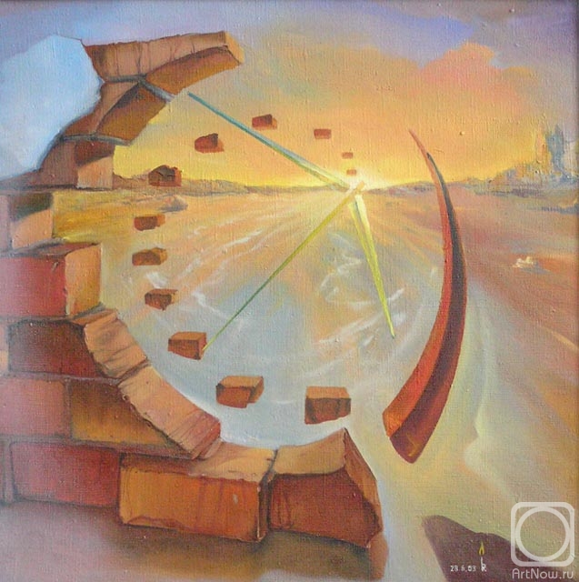 Настенные часы» картина Величко Романа маслом на холсте — купить на ArtNow.ru