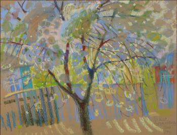 Cherry (Painting With Garden In Blossom). Dyachkova Olga