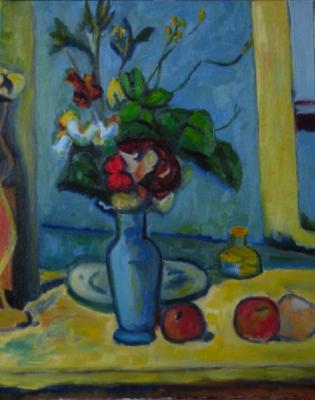 Blue vase. Cezanne (free copy)