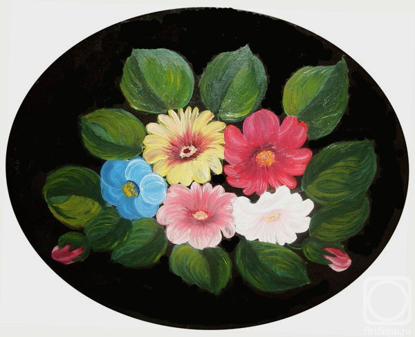 Kokoreva Margarita. Bouquet of flowers (board)