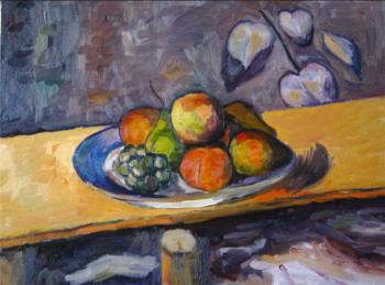 Cezanne "Apples, peaches, pears, grapes" (free copy). Gvozdetskaya Irina
