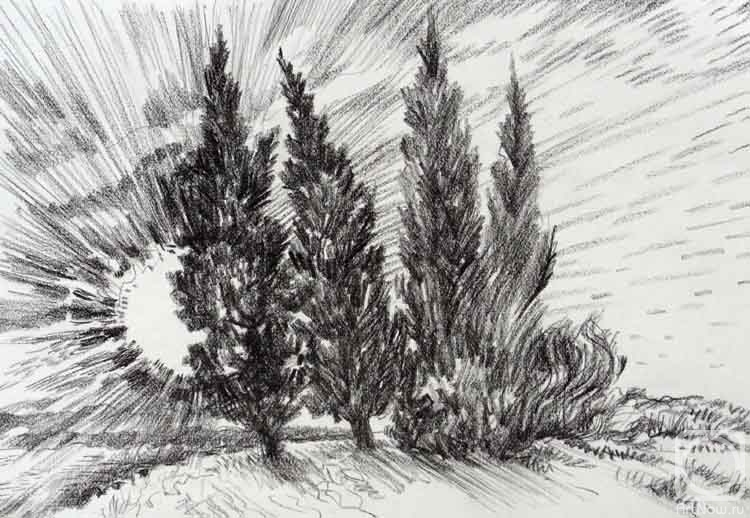 Petrov Valery. Cypresses