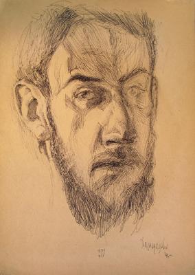 Selfportrait (Bearded Man). Yudaev-Racei Yuri