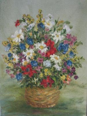 Wildflowers in a basket