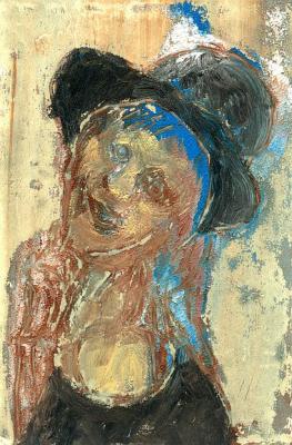 Portrait of a woman in a hat. Moniava Igor
