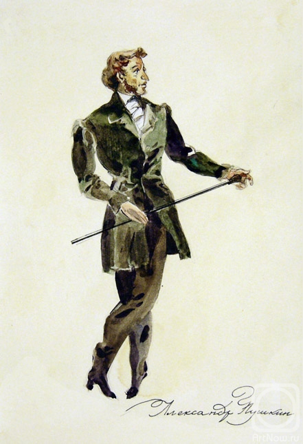 Chistyakov Yuri. Portrait of A. Pushkin