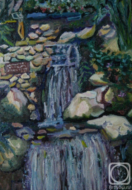 Gvozdetskaya Irina. Waterfall (Lake Shrine, Los Angeles)