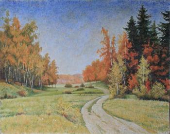 Autumn in Yasnaya Polyana (from the painting by B.V. Shcherbakov)