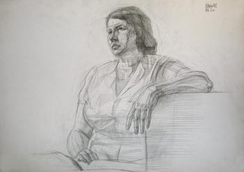 Female Model (Educational Studio) (Drawing Female Head). Yudaev-Racei Yuri
