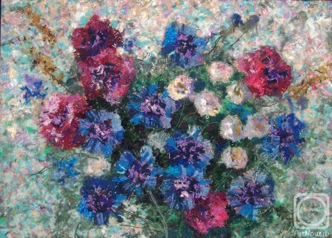 Hitkova Lyubov. Cornflower bouquet